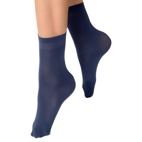 VENEZIANA NUOVA Elastische Socken KATRINELLA – Matte Socken mit Gummibund, Blickdicht, Aus Microfaser - Universalgröße - Jeans VENEZIANA NUOVA Elastische Socken KATRINELLA – Matte Socken mit Gummibund, Blickdicht, Aus Microfaser - Universalgröße - Jeans von VENEZIANA NUOVA