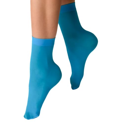 VENEZIANA NUOVA Elastische Socken KATRINELLA – Matte Socken mit Gummibund, Blickdicht, Aus Mikrofaser - Universalgröße - Türkis VENEZIANA NUOVA Elastische Socken KATRINELLA – Matte Socken mit Gummibund, Blickdicht, Aus Mikrofaser - Universalgröße - Türkis von VENEZIANA NUOVA
