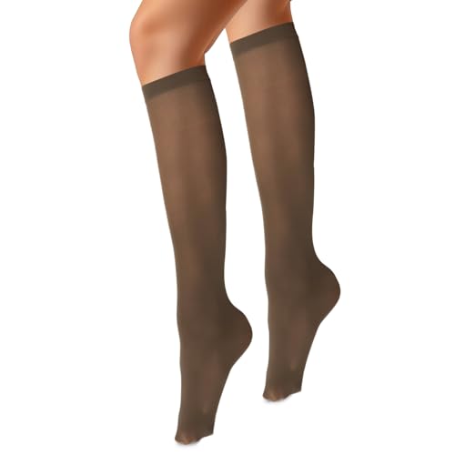 VENEZIANA NUOVA MARINELLA Kniestrümpfe – Matte Damen Kniestrümpfe mit Gummizug, Blickdicht, Aus Microfaser - Universalgröße - Glace von VENEZIANA NUOVA