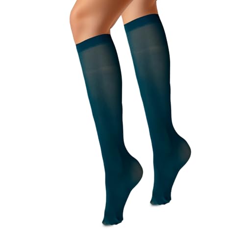 VENEZIANA NUOVA MARINELLA Kniestrümpfe – Matte Damen Kniestrümpfe mit Gummizug, Blickdicht, Aus Microfaser - Universalgröße - Ottanio von VENEZIANA NUOVA