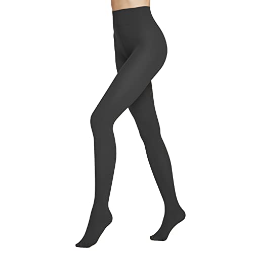 VENEZIANA NUOVA Strumpfhose für Damen 40 Den – Halbtransparente Nahtlose Strumpfhose mit Breitem Bequemem Oberschenkelbund, Elastischem und Dehnbarem 3D-Strick, Mattes Finish Ash XL von VENEZIANA NUOVA