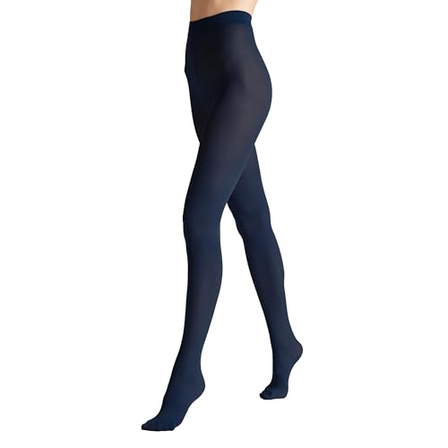 VENEZIANA NUOVA Satinelle 40 DEN Bunte Strumpfhosen Damen - Mikrofasern - Matte Blickdicht - Blau - XXL von VENEZIANA NUOVA