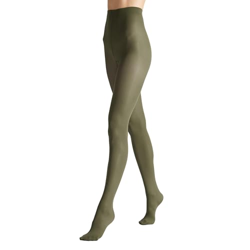 VENEZIANA NUOVA Satinelle 40 DEN Bunte Strumpfhosen Damen - Mikrofasern - Matte Blickdicht - Olive - M von VENEZIANA NUOVA