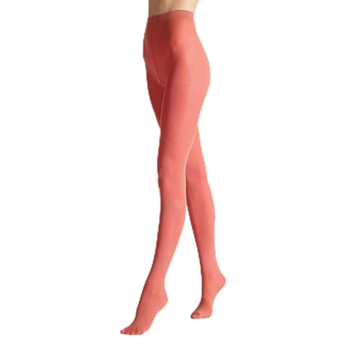 VENEZIANA NUOVA Satinelle 40 DEN Bunte Strumpfhosen Damen - Mikrofasern - Matte Blickdicht - Papaya - L von VENEZIANA NUOVA