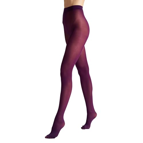VENEZIANA NUOVA Satinelle 40 DEN Bunte Strumpfhosen Damen - Mikrofasern - Matte Blickdicht - Purple - S von VENEZIANA NUOVA
