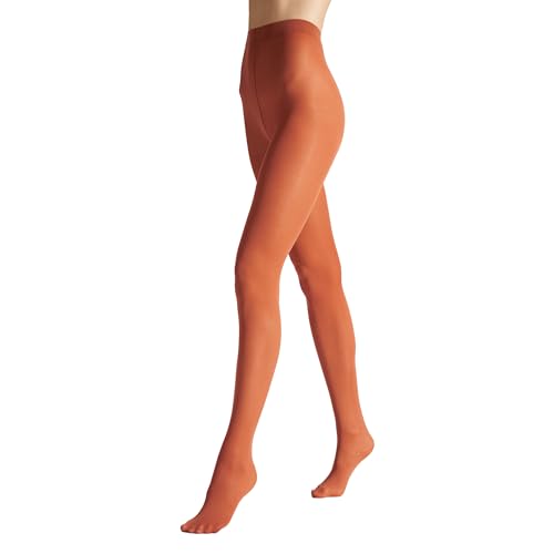 VENEZIANA NUOVA Satinelle 40 DEN Bunte Strumpfhosen Damen - Mikrofasern - Matte Blickdicht - Teracota - L von VENEZIANA NUOVA
