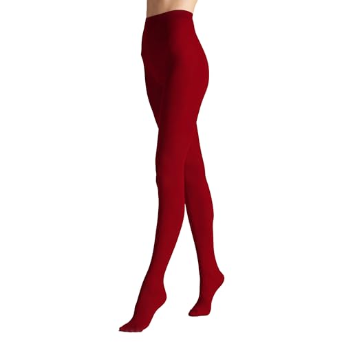 VENEZIANA NUOVA Satinelle 40 DEN Bunte Strumpfhosen Damen - Mikrofasern - Matte Blickdicht - Tomate - XXL von VENEZIANA NUOVA