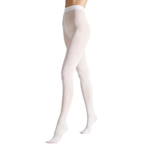 VENEZIANA NUOVA Satinelle 40 DEN Bunte Strumpfhosen Damen - Mikrofasern - Matte Blickdicht - Weiß - M von VENEZIANA NUOVA