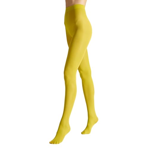 VENEZIANA NUOVA Satinelle 40 DEN Bunte Strumpfhosen Damen - Mikrofasern - Matte Blickdicht - Zitrone - M von VENEZIANA NUOVA