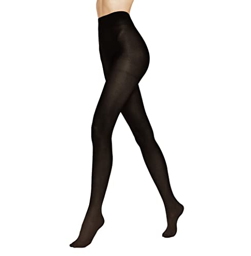 VENEZIANA NUOVA Weiche Blickdichte Strumpfhose Damen - Schwarz Matt 40 DEN - Bunt Mit Flacher Naht - Dicke Schwarze Strumpfhosen von VENEZIANA NUOVA