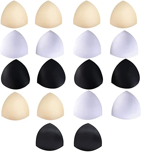 VENGABY 9 Paar BH Einlagen, Bra Pads Push- up Pad, Bikinis Unterwäsche Einsätze Pads - BH Pads 3 Farben, Dreieckige Formikinis Unterwäsche Einsätze Pads - in Hautfarben von VENGABY