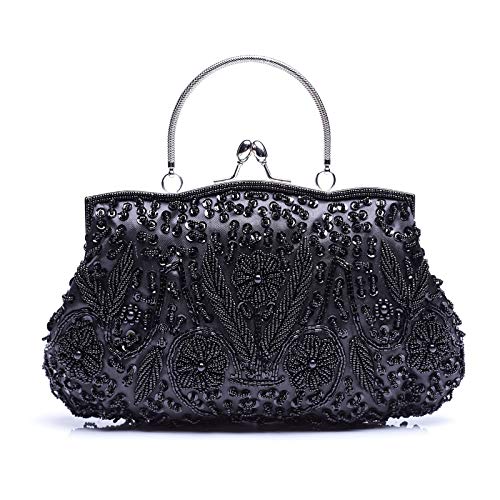 VENI MASEE Damen Handgemachte Perle Handtasche, Abendtasche Damen Clutch Für Party von VENI MASEE