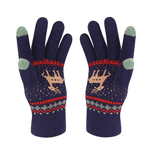VENI MASEE Winterhandschuhe für Damen, mit Hirsch-Druck, doppellagig, hält warm VENI MASEE Winterhandschuhe für Damen, mit Hirsch-Druck, doppellagig, hält warm von VENI MASEE