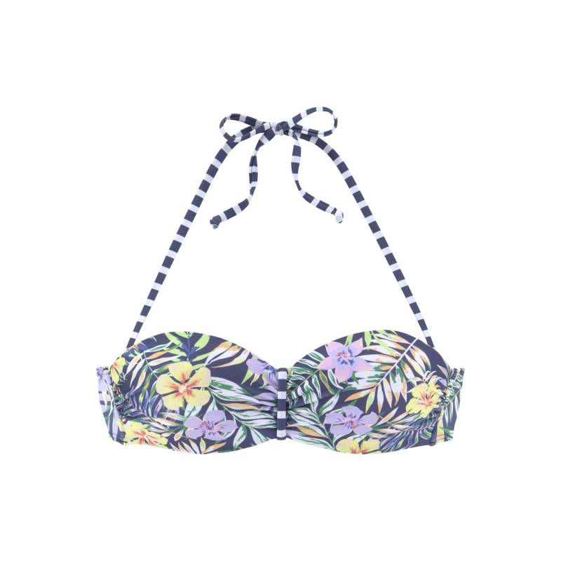 VENICE BEACH Bandeau-Bikini-Top Damen marine-zitrone Gr.36 Cup B VENICE BEACH Bandeau-Bikini-Top Damen marine-zitrone Gr.36 Cup B von VENICE BEACH
