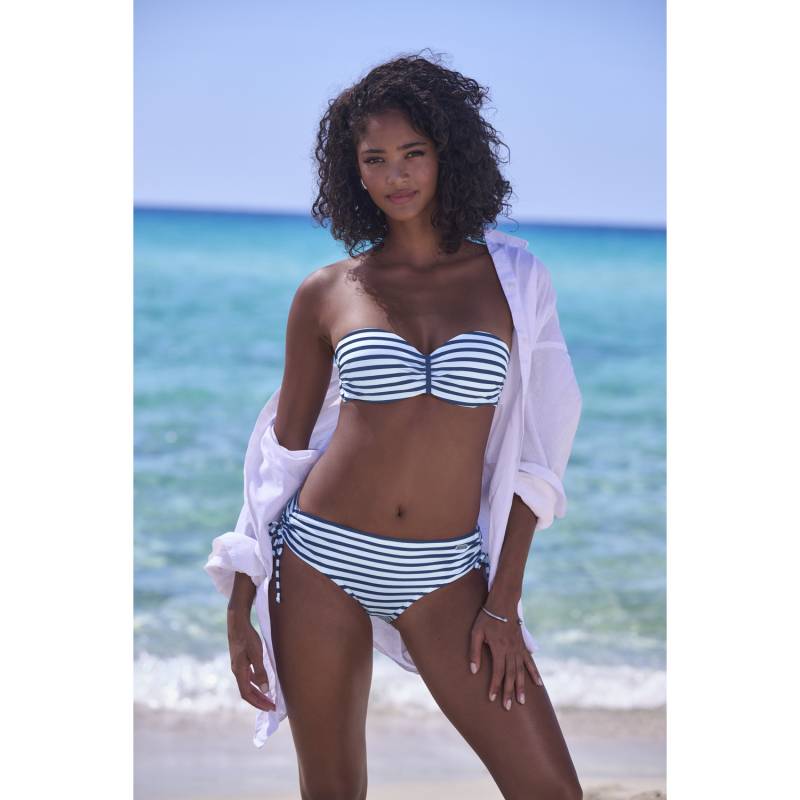 VENICE BEACH Bikini-Hose Damen weiß-marine-gestreift Gr.36 von VENICE BEACH
