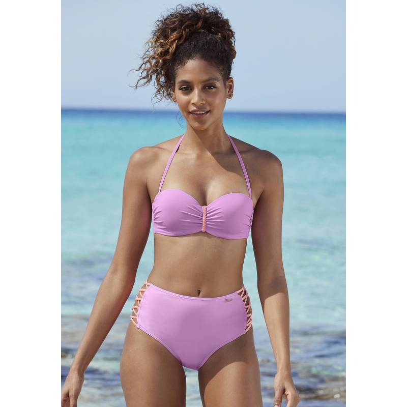 VENICE BEACH Bügel-Bandeau-Bikini-Top Damen lila Gr.38 Cup C von VENICE BEACH