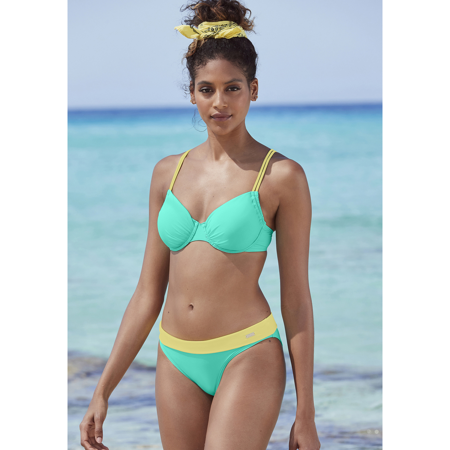 VENICE BEACH Bügel-Bikini-Top Damen mint Gr.40 Cup F von VENICE BEACH