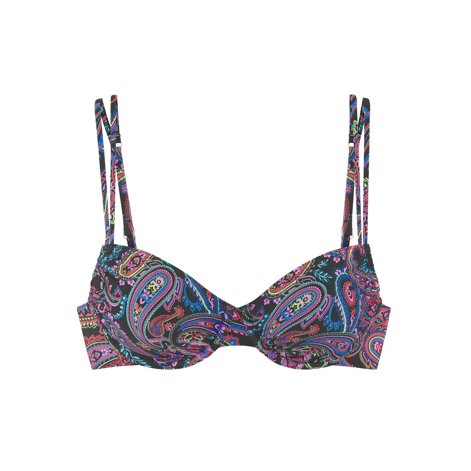 VENICE BEACH Bügel-Bikini-Top Damen schwarz bedruckt Gr.42 Cup C von VENICE BEACH