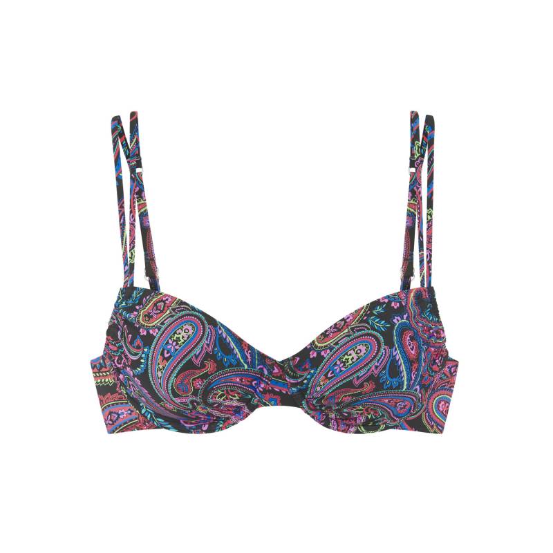 VENICE BEACH Bügel-Bikini-Top Damen schwarz bedruckt Gr.44 Cup B von VENICE BEACH