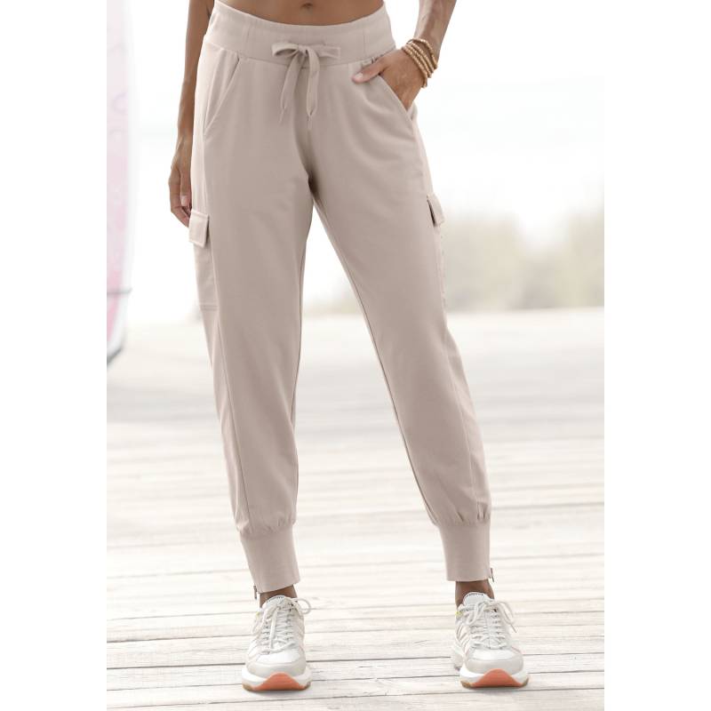 VENICE BEACH Jogginghose Damen beige Gr.34 von VENICE BEACH