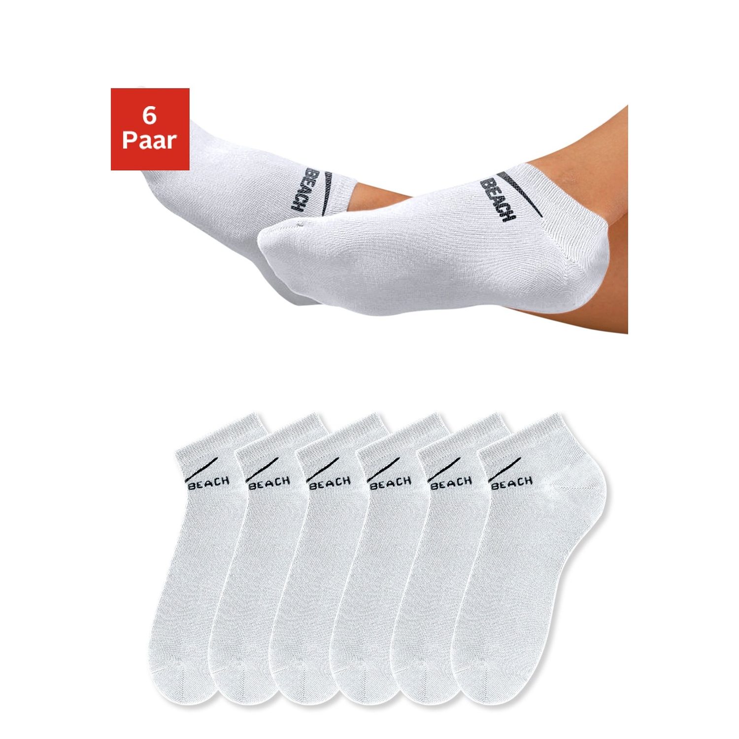 VENICE BEACH Sneakersocken Damen weiß Gr.35-38 von VENICE BEACH