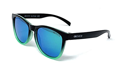 VENICE EYEWEAR OCCHIALI Polarisierte Sonnenbrille für Kinder, Schwarz / Grün, One size von VENICE EYEWEAR OCCHIALI