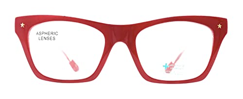 lesebrillen für damen Venice BERGMAN Modernes Vintage Exklusiv +1,0 +1,5 +2,0 +2,5, 3,0,+3,5 (Rot, 3.00) von VENICE EYEWEAR OCCHIALI