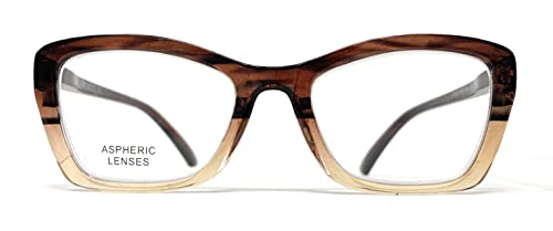 lesebrillen für damen Venice CAT Brillen Hochwertig Modernes Vintage (3,00, braun) von VENICE EYEWEAR OCCHIALI