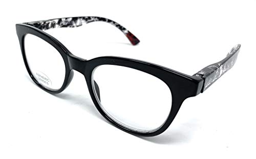 lesebrillen für damen Venice KATERINE Brillen Hochwertig Modernes Vintage +1,0 +1,5 +2,0 +2,5, 3,0,+3,5 (Schwarz, 1, diopters) von VENICE EYEWEAR OCCHIALI