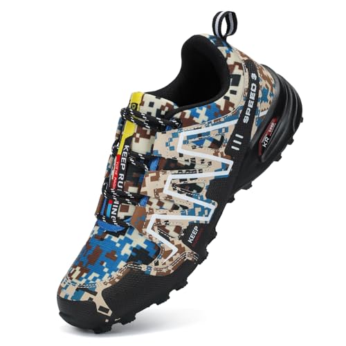 VENROXX Traillaufschuhe Herren Trailrunning Schuhe Wanderschuhe Atmungsaktiv Leicht Laufschuhe Sportschuhe rutschfeste Outdoor Trekkingschuhe, Mehrfarbig, 42 von VENROXX