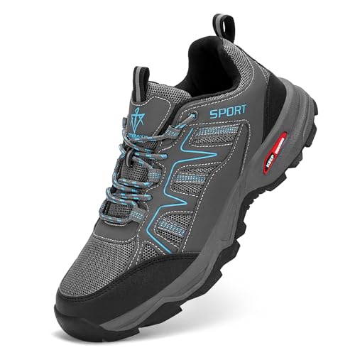 VENROXX Wanderschuhe Herren Atmungsaktiv Trekkingschuhe Leicht & rutschfeste Trailrunning-Schuhe Outdoor Sportschuhe, Blau, 45 von VENROXX