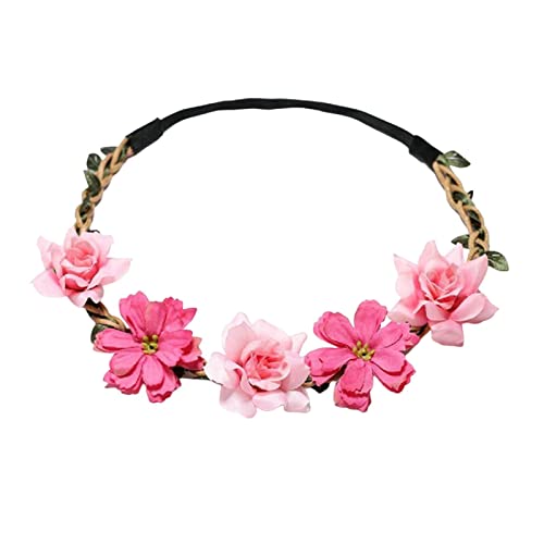 Blumenkronen-Stirnband, Blumen-Stirnband, Blumengirlande, Krone – Festival-Kopfschmuck, Brautschmuck, Blumen-Kopfschmuck für Frauen und Mädchen von VENTDOUCE