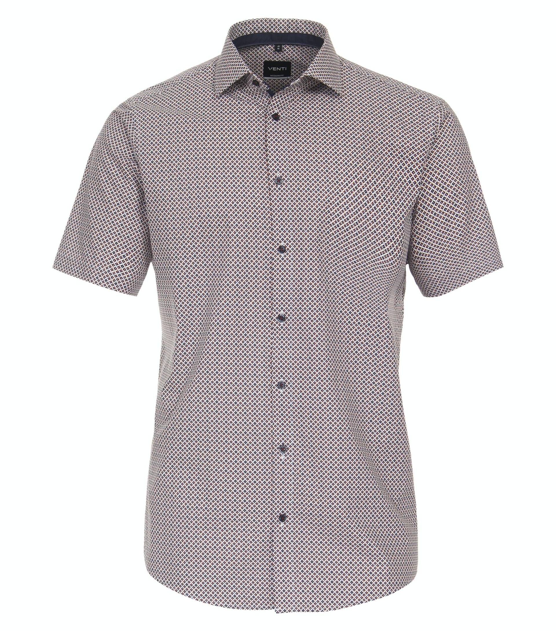 VENTI - Businesshemd Kurzarm rot - Gr. - 48 von VENTI