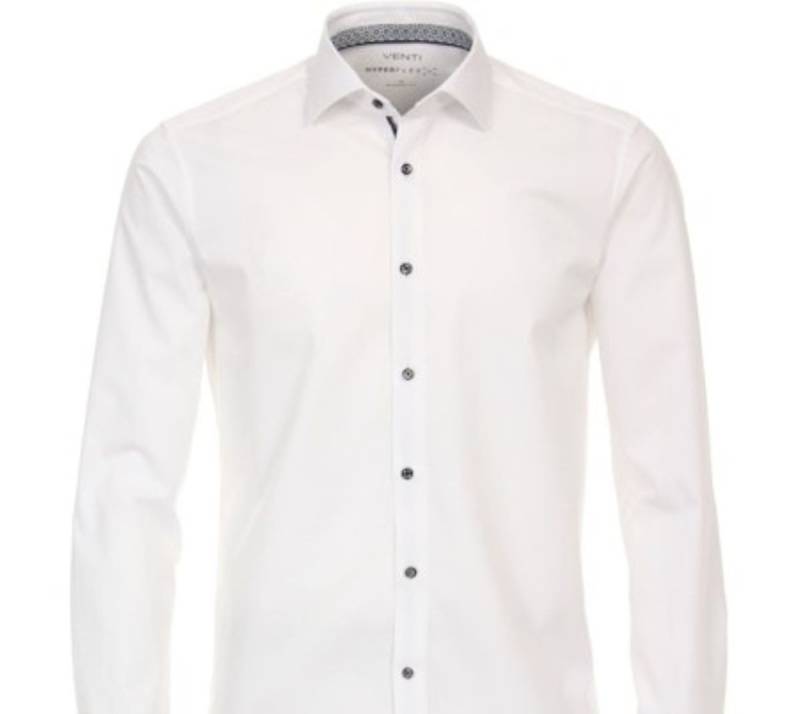 VENTI Langarmhemd modischer Print im Kragen von VENTI
