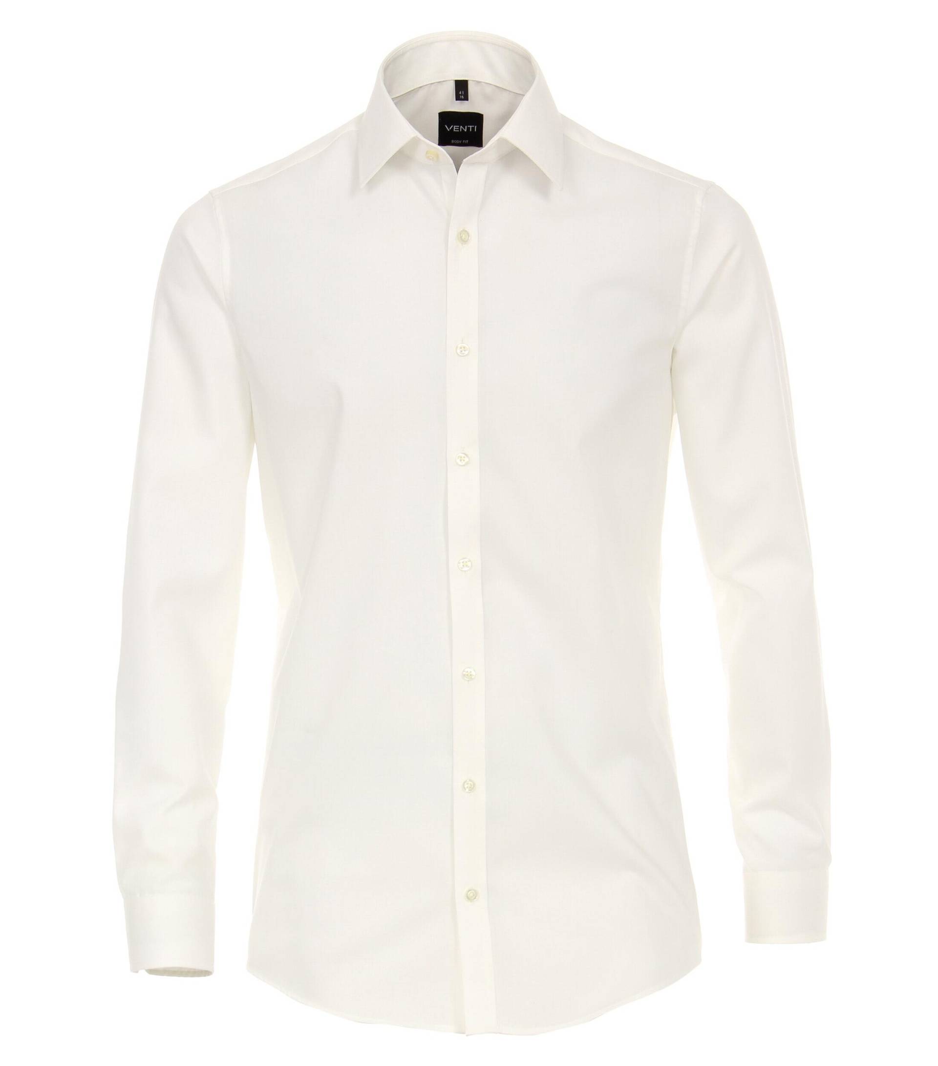 VENTI - Popeline Hemd uni 001420 weiss - Gr. - 41 von VENTI
