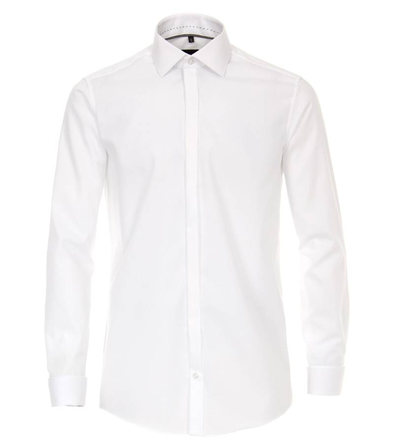 VENTI - Popeline Hemd uni Extra lang 72cm 001842 weiss - Gr. - 41 von VENTI