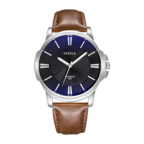 VENURY YAZOLE Herrenuhr 332 Edelstahl Wasserdicht Mechanisch Quarz Gehäuse Farbe Rhodium Zifferblatt Schwarz Armband Kunstleder Braun Armbanduhren, Armband VENURY YAZOLE Herrenuhr 332 Edelstahl Wasserdicht Mechanisch Quarz Gehäuse Farbe Rhodium Zifferblatt Schwarz Armband Kunstleder Braun Armbanduhren, Armband von VENURY YAZOLE
