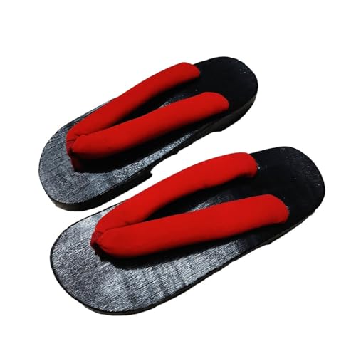 Clogs Pantoffeln,Herren Japanische Holzschuhe Sandalen Japan Traditionelle Schuhe Geta Wide Sole Flip Flops Pantoffeln,Sommer-Freizeit-Küstenstrand Clogs Hausschuhe(Size:EU 45,Color:Purpur) von VENYAA