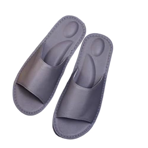 Material: Die Außenseite ist aus fauxed Leder, Leinen Fuß Pad macht den Fuß weicher und bequemer fühlen. Haltbare PVC-Gummisohle mit tiefem Laufflächenmuster bietet überle(Size:EU 43-44,Color:grau) von VENYAA