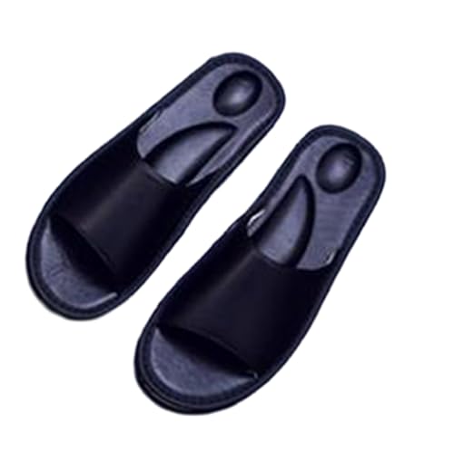 Material: Die Außenseite ist aus fauxed Leder, Leinen Fuß Pad macht den Fuß weicher und bequemer fühlen. Haltbare PVC-Gummisohle mit tiefem Laufflächenmuster bietet überle(Size:EU 43-44,Color:schwarz) von VENYAA