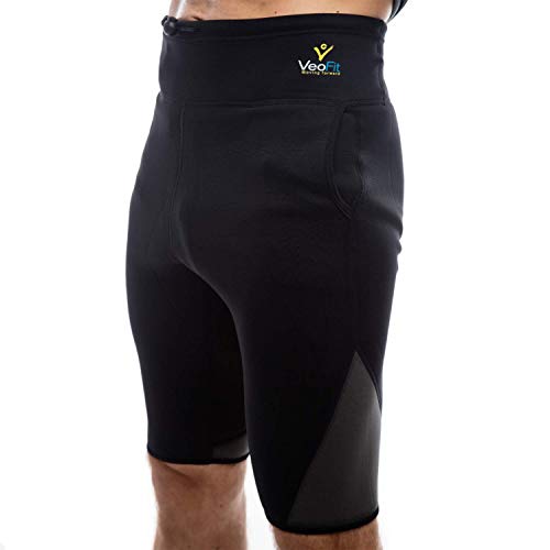 VeoFit Saunahose zum Abnehmen Perfekte Herren Gewichtsverlust Hose für Flacher Bauch und schlanke Oberschenkel. Größe M - Bonus: Fitnessanleitung und Tragetasche von VeoFit