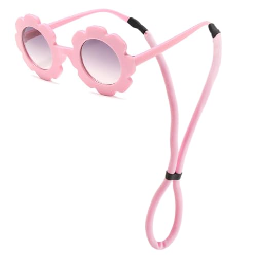 VEOIRXU Baby Sonnenbrille mit Riemen für Mädchen Jungen, Polarisierte Kleinkind Sonnenbrille Schutz Weicher Silikonrahmen faltbar Sonnenbrillen Alter 0 bis 2 Jahre von VEOIRXU