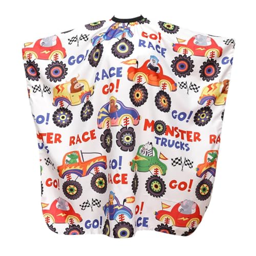 VEOIRXU Friseurumhang für Kinder Haarschneideumhang mit Verstellbaren Schnappverschluss, Friseur Zubehör Frisörumhang Haarschneidezubehör Barber Cape für Mädchen Junge von VEOIRXU