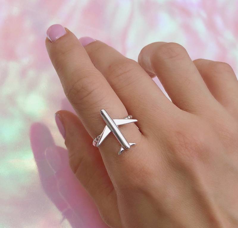 Airplare Silber Ring, Reise Schmuck, Fernweh Ring Airplare Silber Ring, Reise Schmuck, Fernweh Ring von VERBENADESIGN