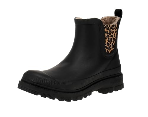 VERBENAS 9302180944 Lua Mate Animal Fur - Damen Chelsea Boots - Black-Sand-Leo, Größe:38 EU von VERBENAS