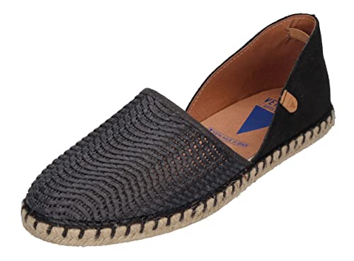 VERBENAS Espadrilles Carmen Lato/Serraje Negro - Größe: 37 von VERBENAS