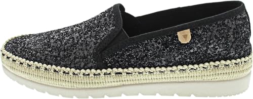 VERBENAS Ballerinas Nuria Glitter Negro - Größe: 38 von VERBENAS