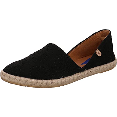 VERBENAS Carmen softe Damen Leder Espadrilles, Slipper Negro, weiche Leder Decksohle, 1242119/39 von VERBENAS