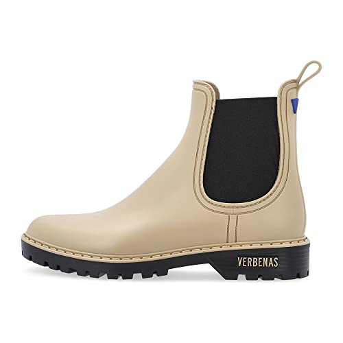 VERBENAS Rain Boots Gaudi Mate Beig-negro - Größe: 40 von VERBENAS