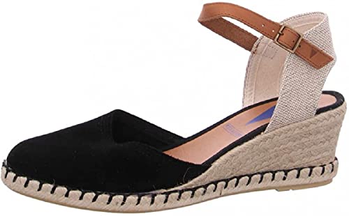 VERBENAS Wedges Malena Serraje Negro - Größe: 37 von VERBENAS